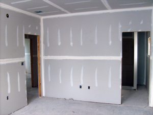a residential drywall project