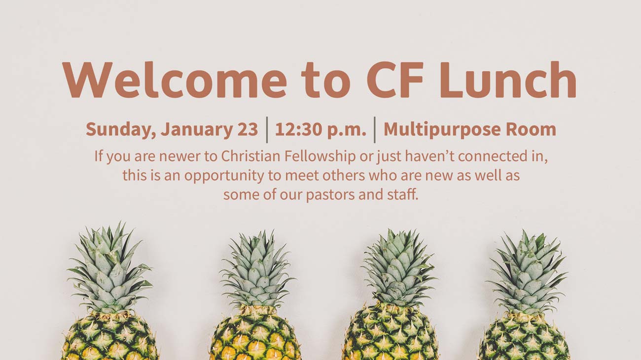 Welcome to CF Lunch Januaray 2022
